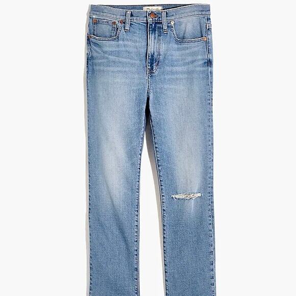 NWT Madewell The High-Rise Slim Boyjean in Summit Wash: Summerweight Edition 27 - Picture 5 of 16